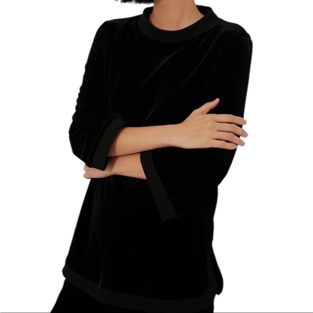 Black Velour JoJo Top